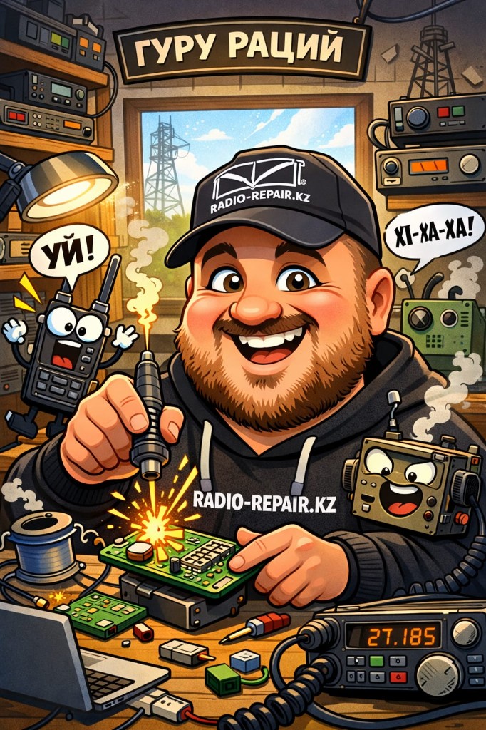 ГУРУ РАЦИЙ — мастер RADIO-REPAIR.KZ за пайкой платы